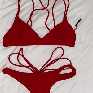 Red Tobi Bikini Set